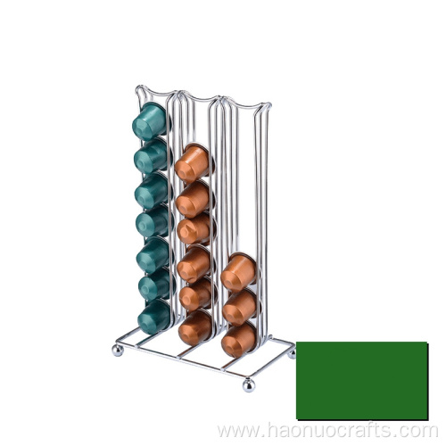 Electroplated gold capsule storage rack